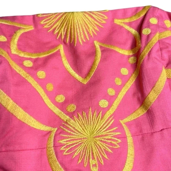 Lilly Pulitzer strapless dress women .size 0 zero , pink,cotton,embroidered. - Picture 12 of 15